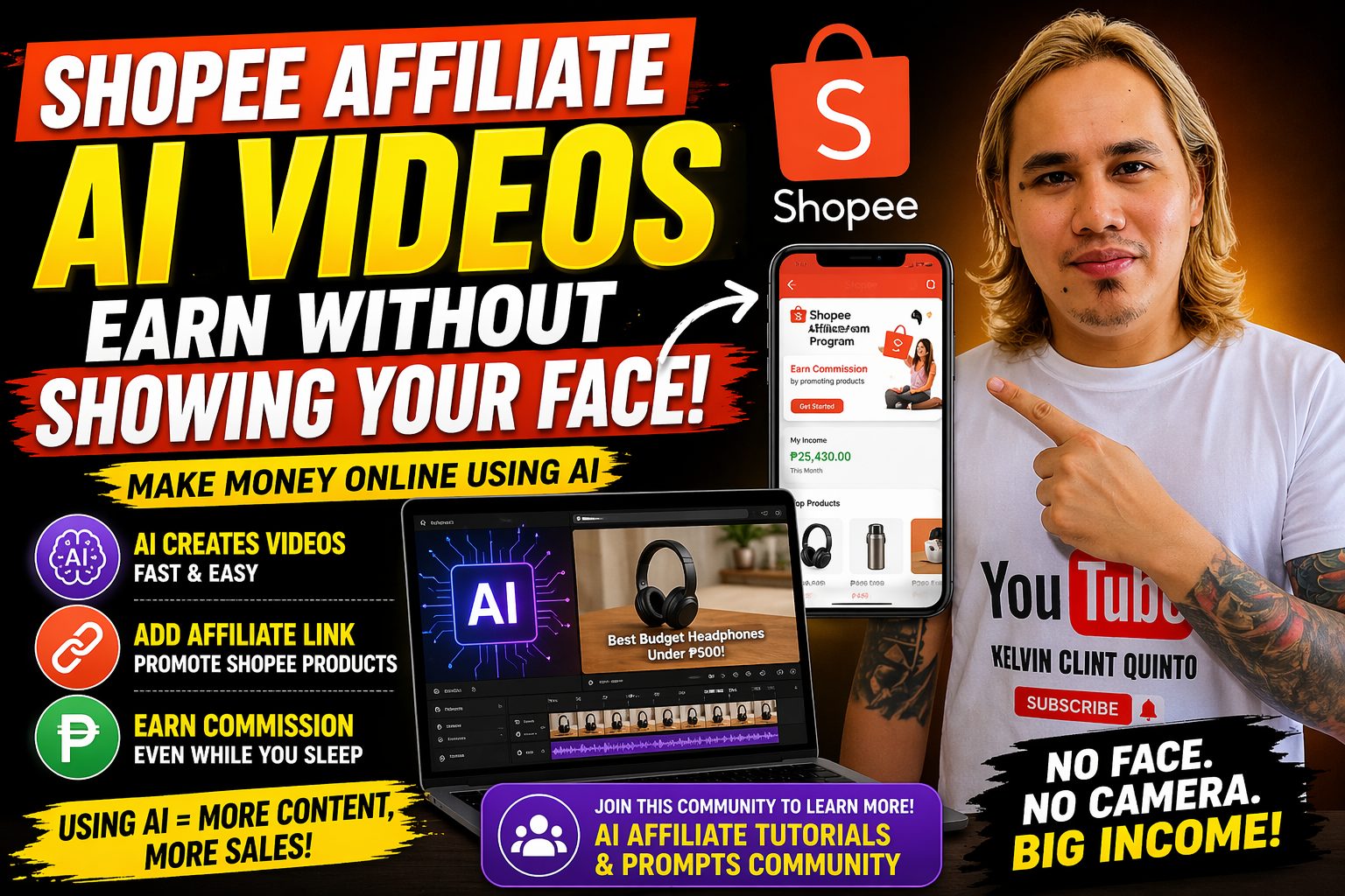 Shopee Affiliate using AI videos